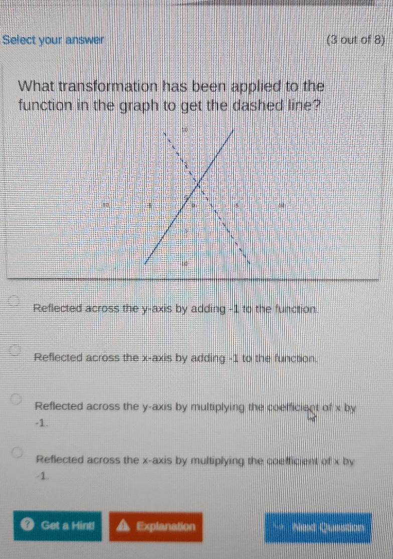 Select your answer ($ out of 8) What