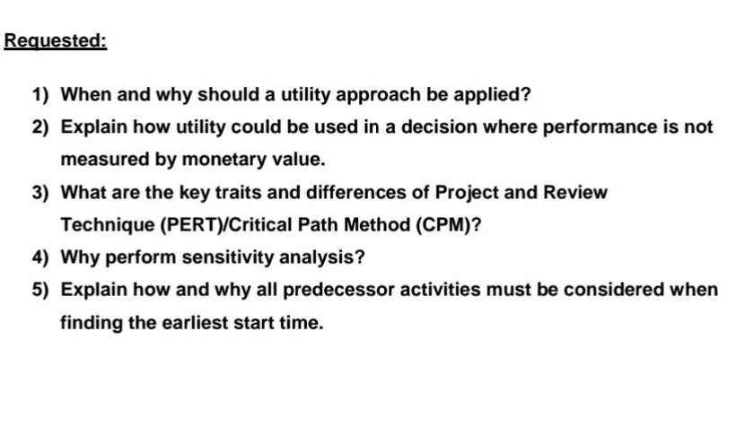 can you answer these questions please Requested: