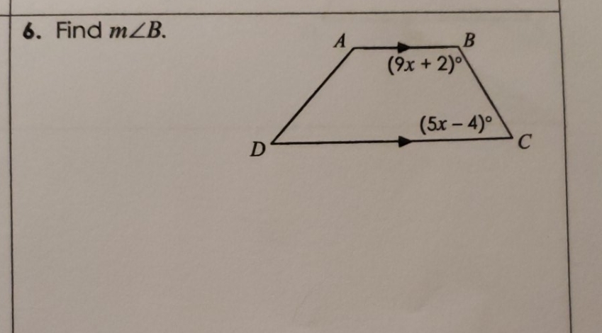 If the quadrilateral below is a trapezoid find
