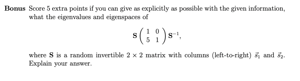 Bonus Score 5 extra points if you can give as