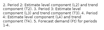 2. Period 2: Estimate level component (L2) and