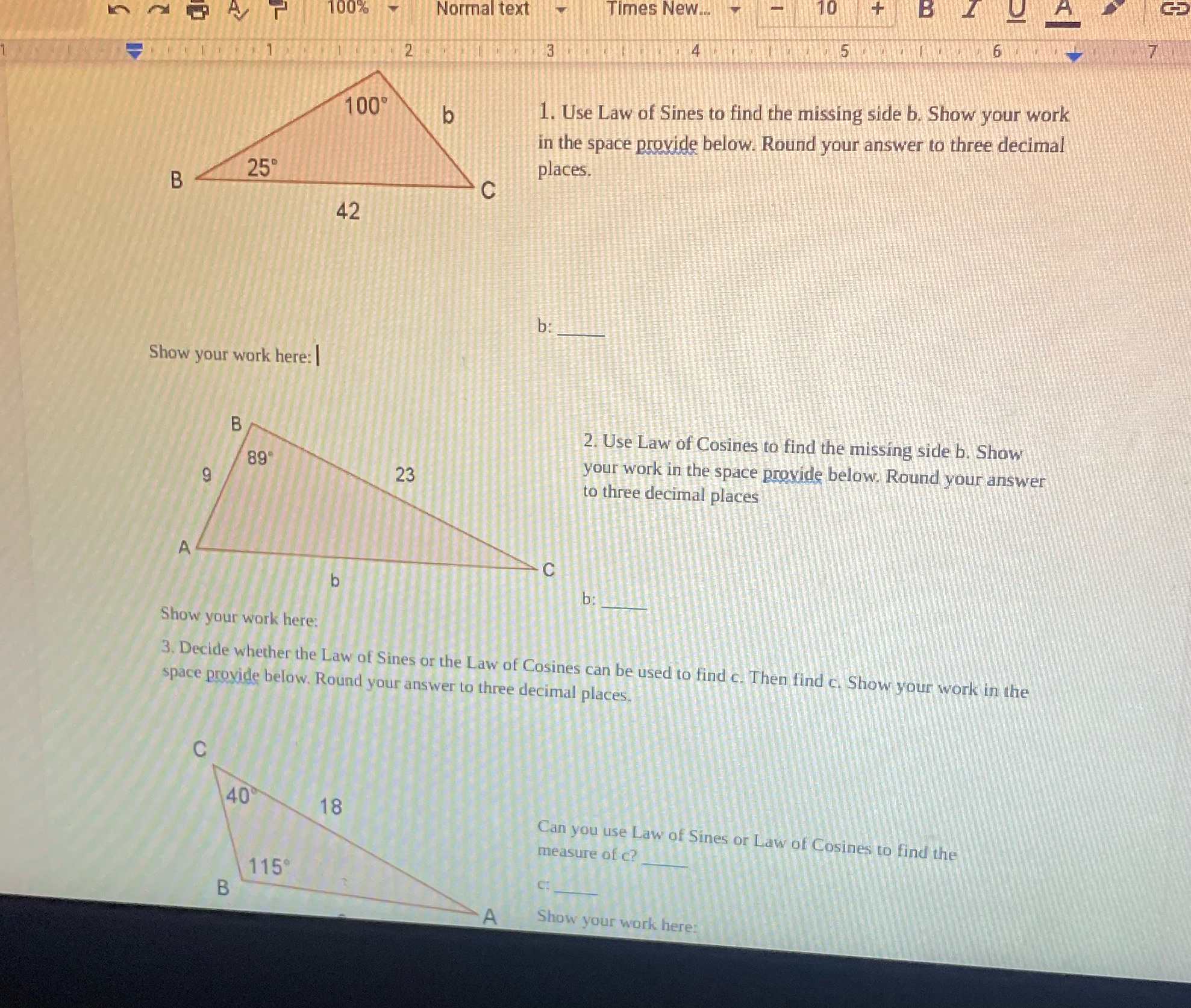 100% Normal text Times New... 10 + B Z 2 3 100 b