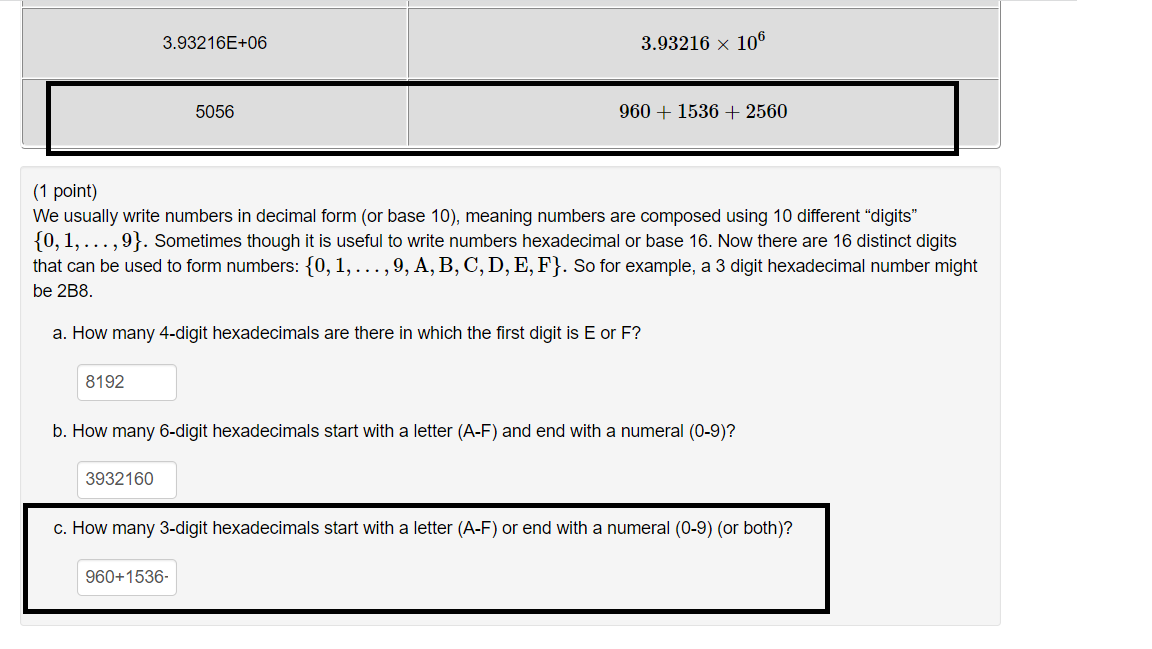 Hi, my answer for section c of the problem was