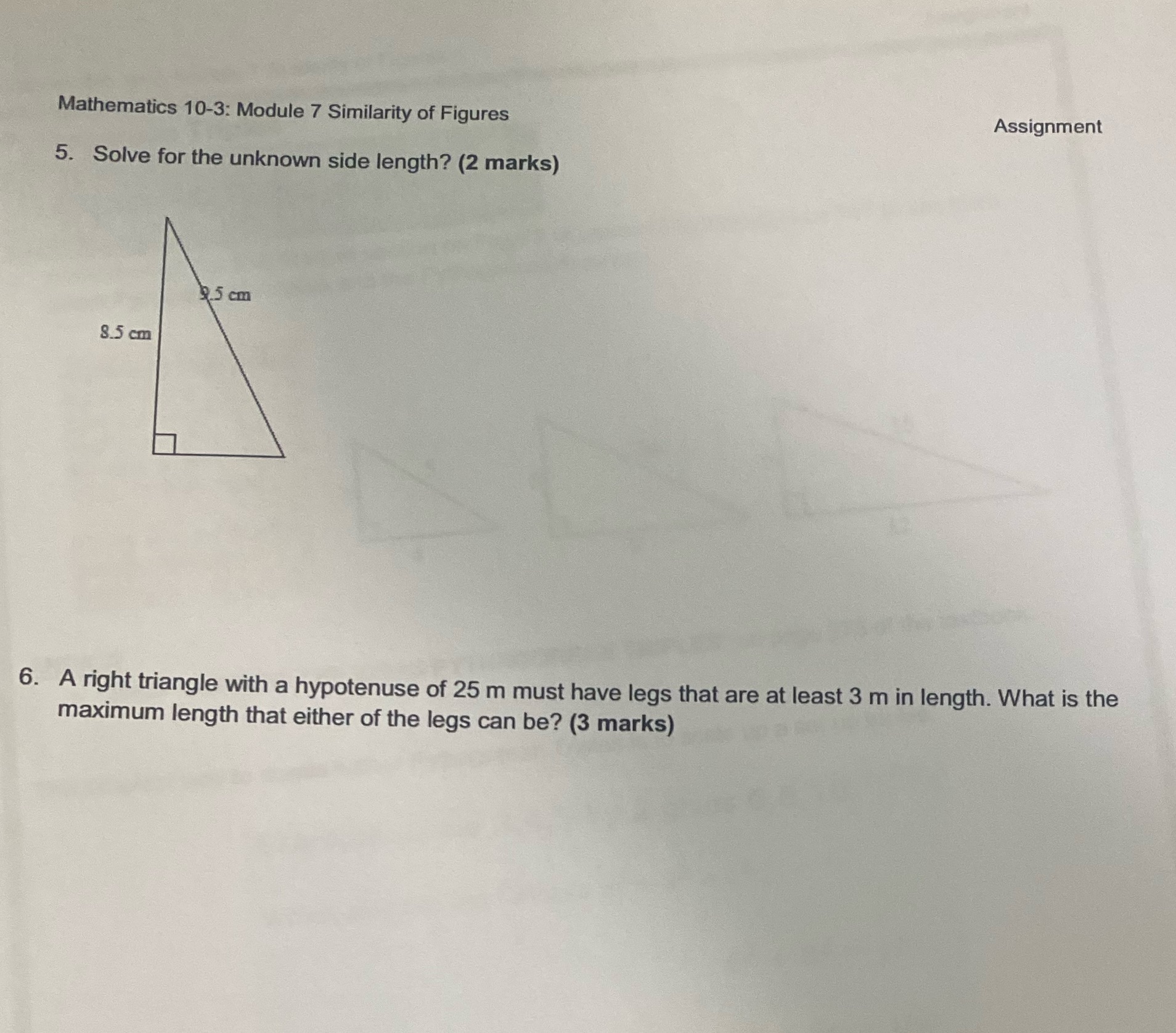Mathematics 10-3: Module 7 Similarity of Figures