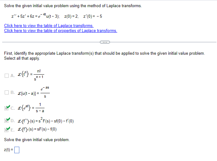 Determine the inverse Laplace transform of the