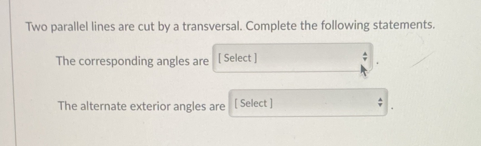 the options are supplementarycongruent
