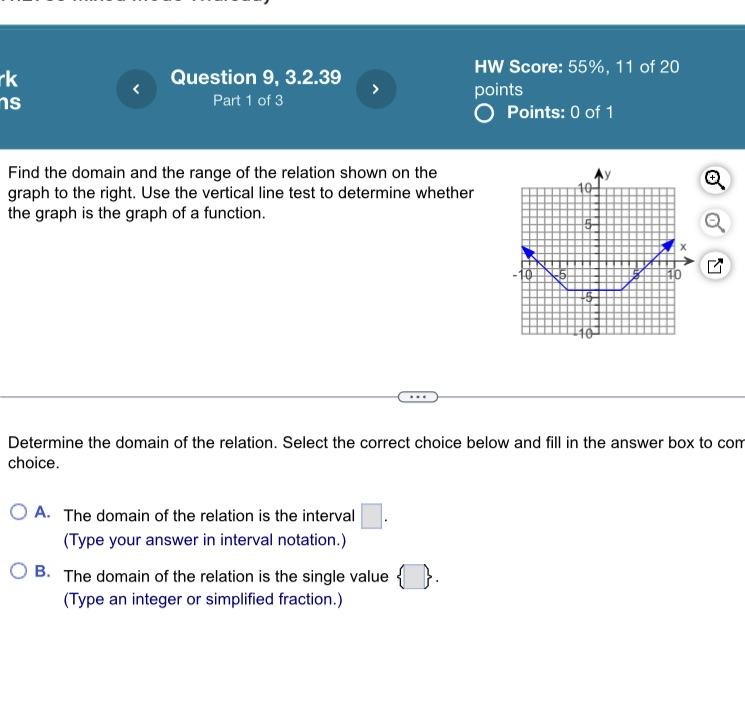 k Question 9, 3.2.39 HW Score: 55%, 11 of 20 S