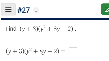 \f\f\fE #30 i Find (d + 6)(2d' - d + 7) . (d