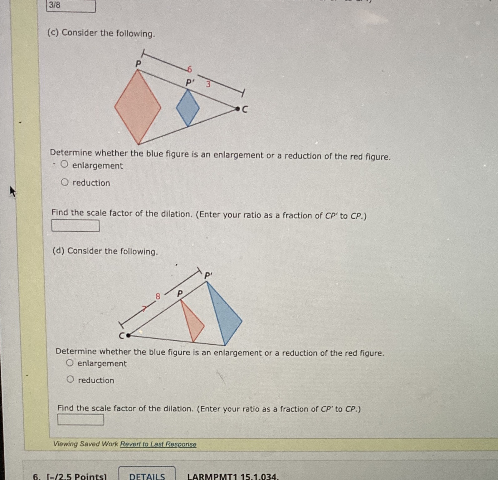 3/8 (c) Consider the following. 3 Determine