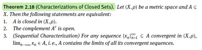 Please help with this. Let A be a set in a metric