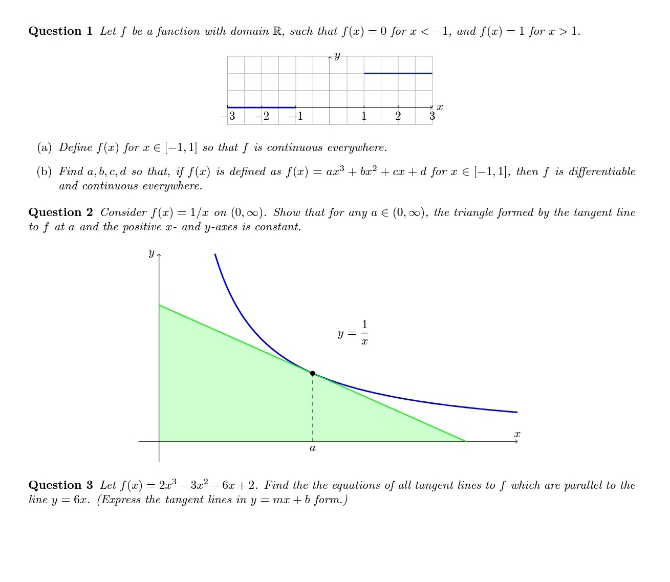 please answer the 3 questions and try to explain