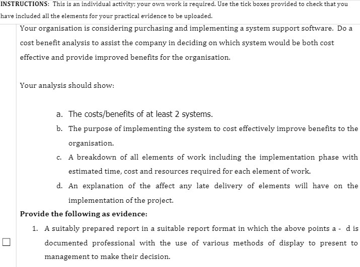 INSTRUCTIONS: This is an individual activity;