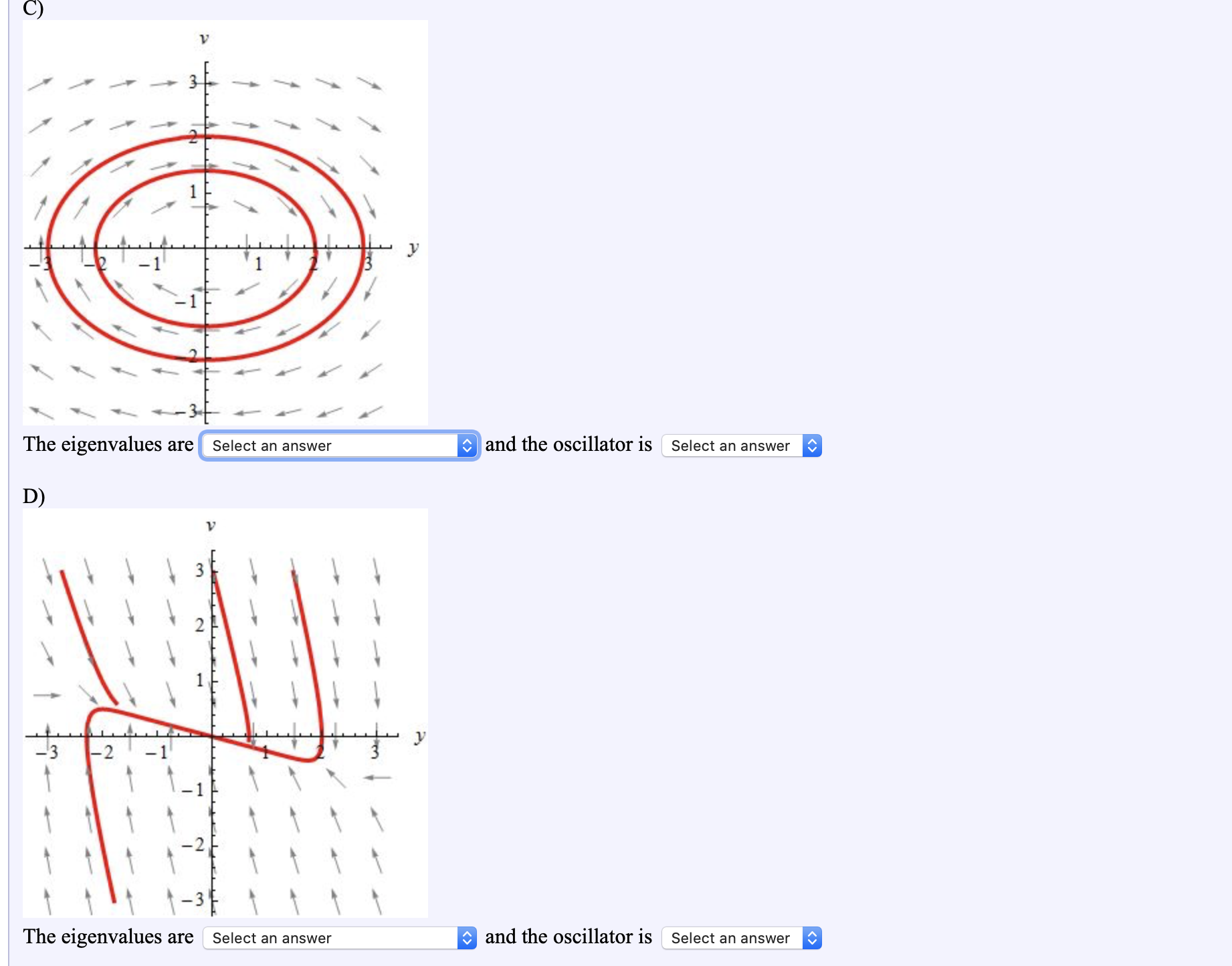 The option for the first box are: Pure imaginary