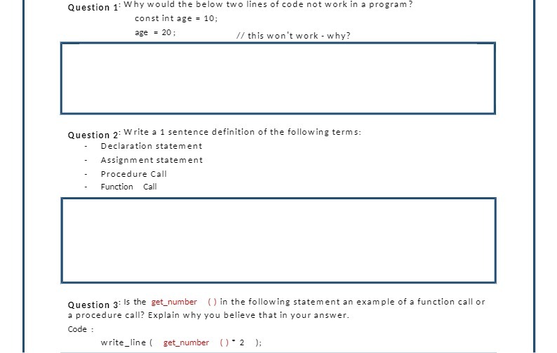 Question 1: Why would the below two lines of code