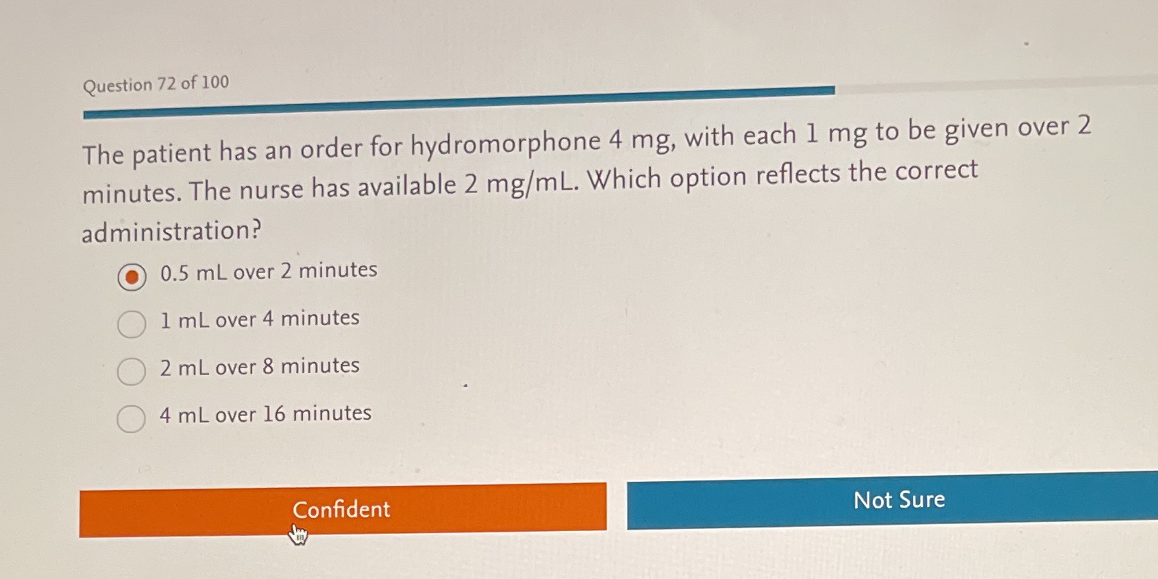 Question 72 of 100 The patient has an order for