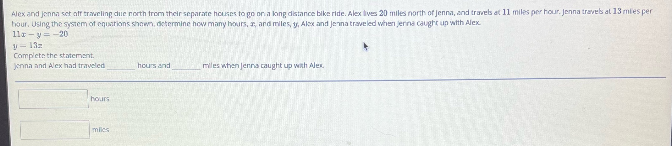 Alex and Jenna set off traveling due north from