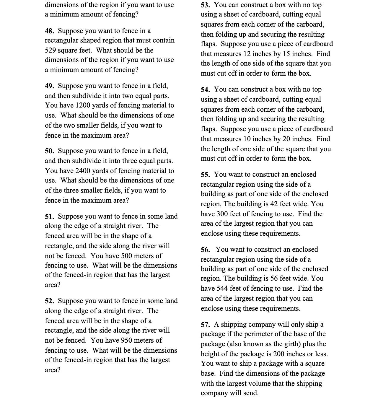 dimensions of the region if you want to use a