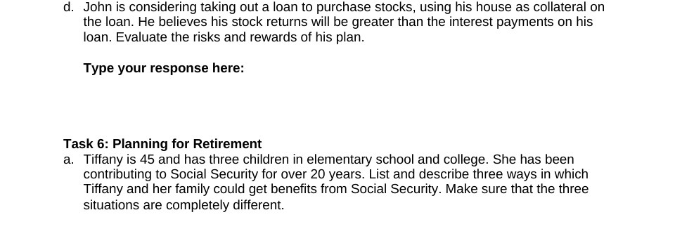 [1. John is considering taking out a loan to