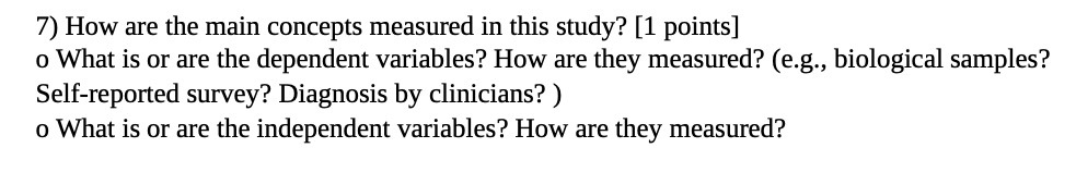 7) How are the main concepts measured in this