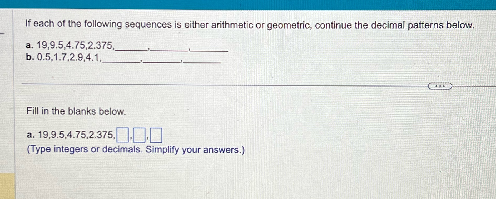 #12 answer to a and b If each of the following