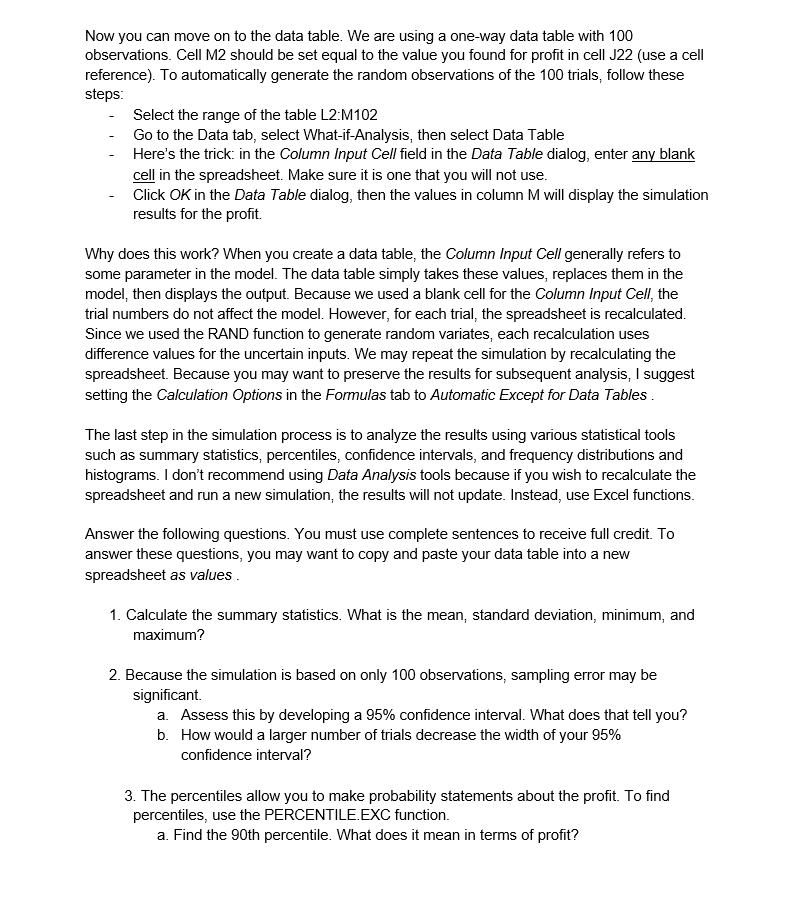 Your manager wants you to predict total profit