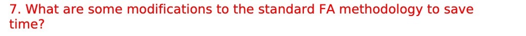 7. What are some modifications to the standard FA