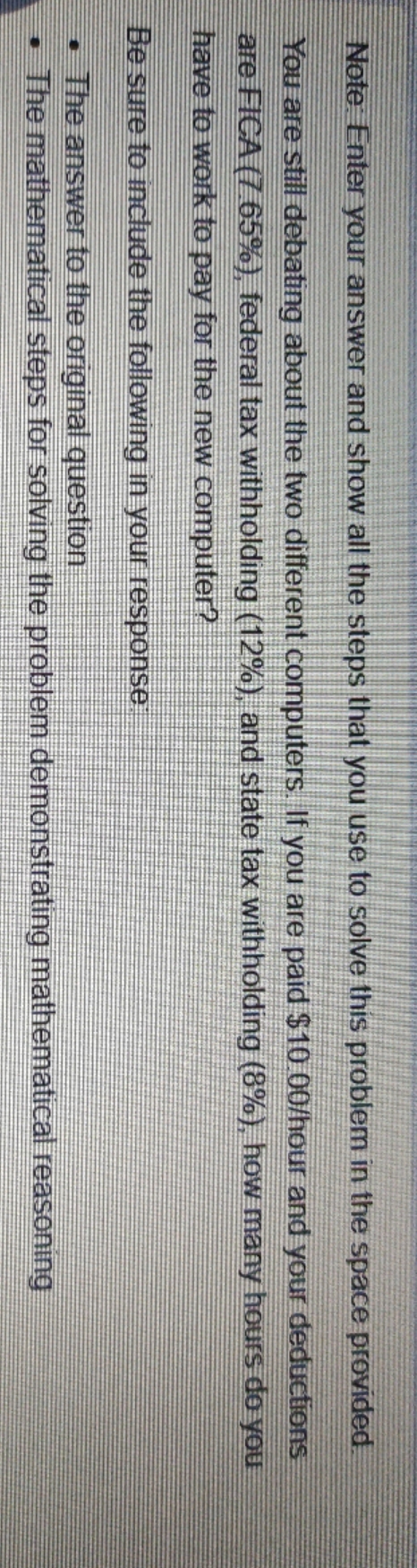 please please help me ASAP Note Enter your answer