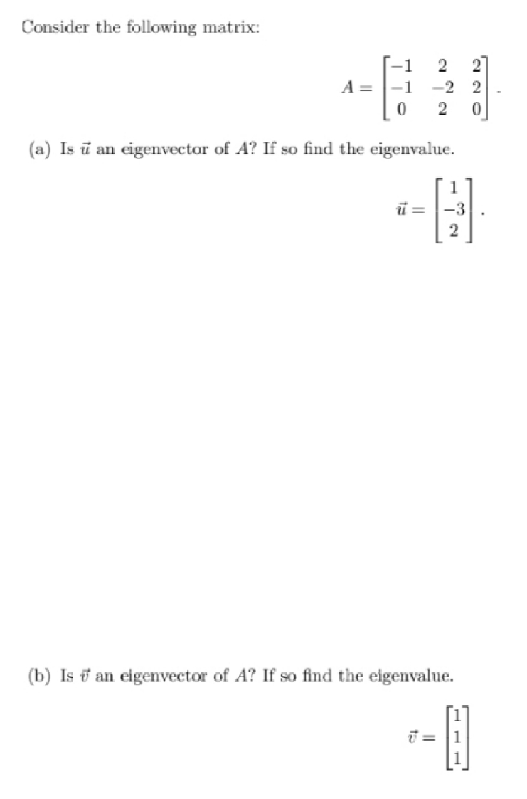 Linear Algebra. How do I know if it is not an