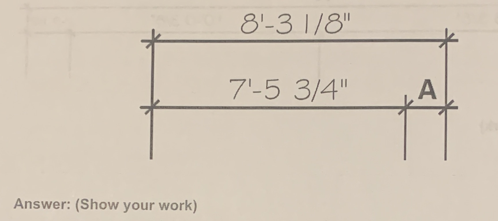 What is the length of dimension A? 8