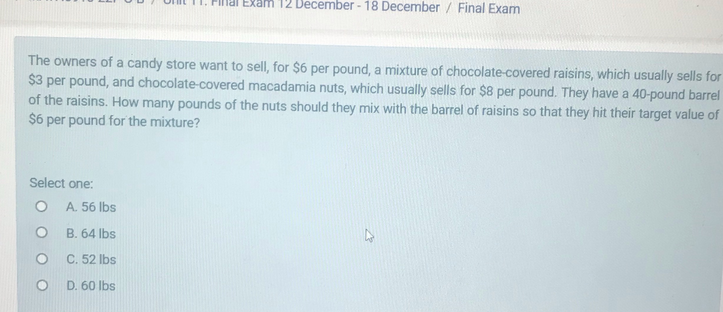 inlaf Exam 12 December - 18 December / Final Exam
