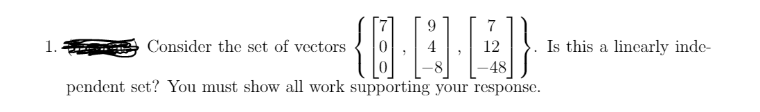 please quick help 7 9 7 1. m Consider the set of