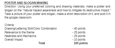 POSTER AND SLOGAN MAKING Direction: Using your