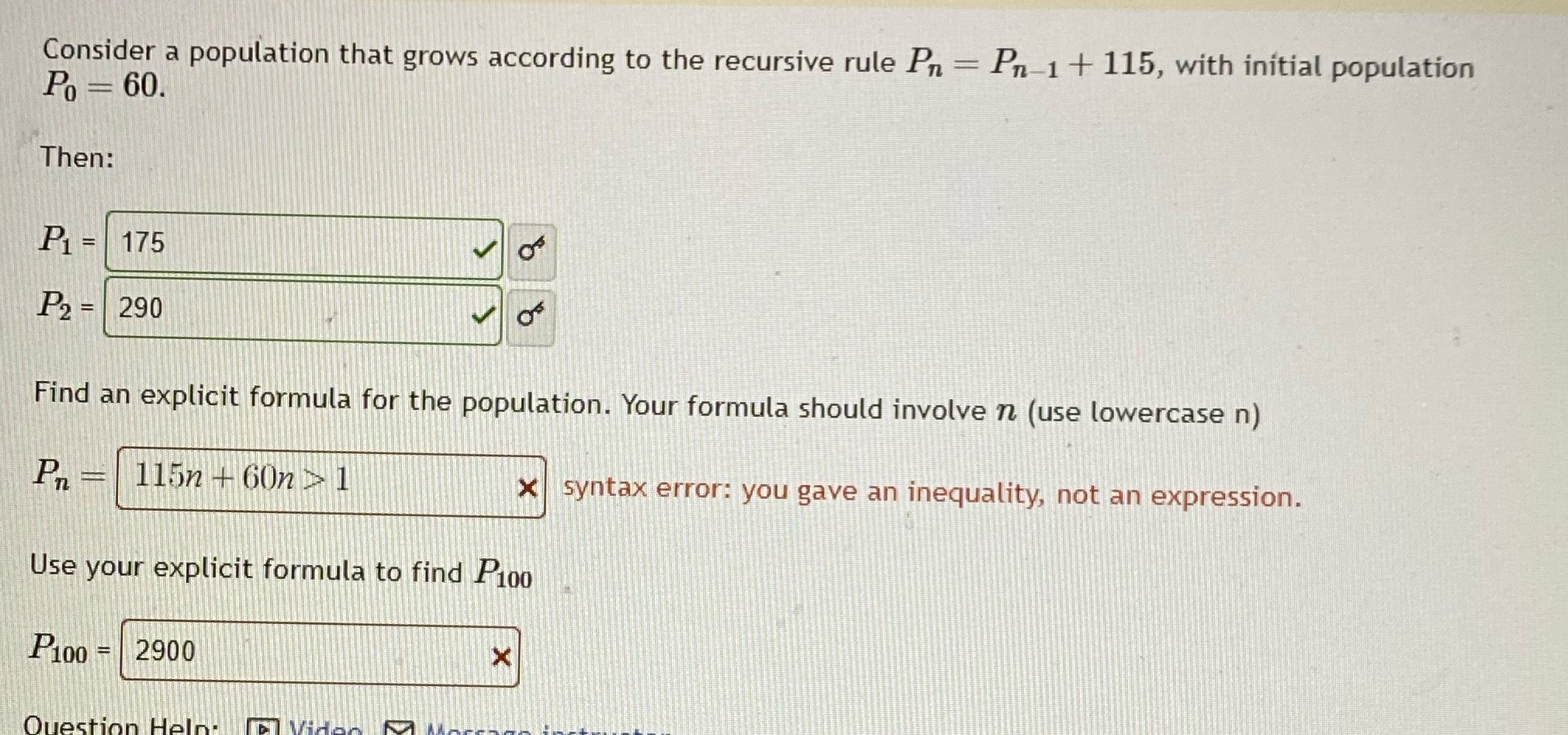 Consider a population that grows according to the