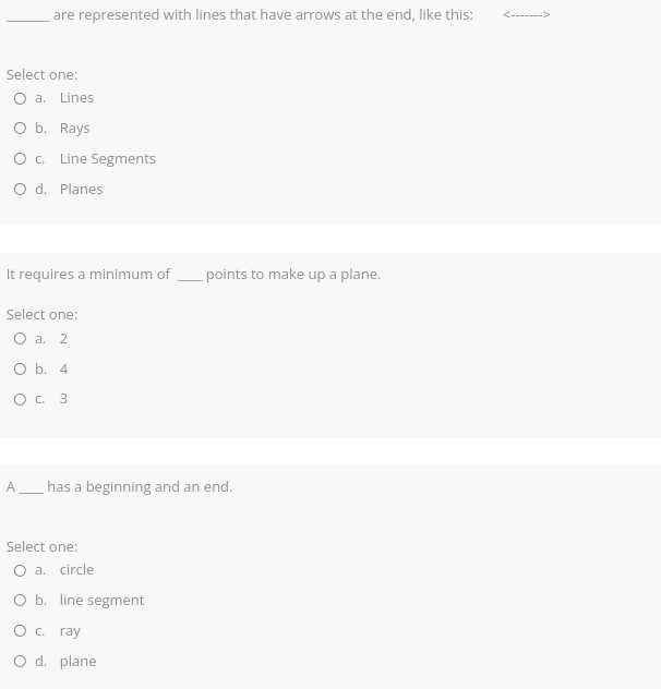 A line is named by the _that it goes through.