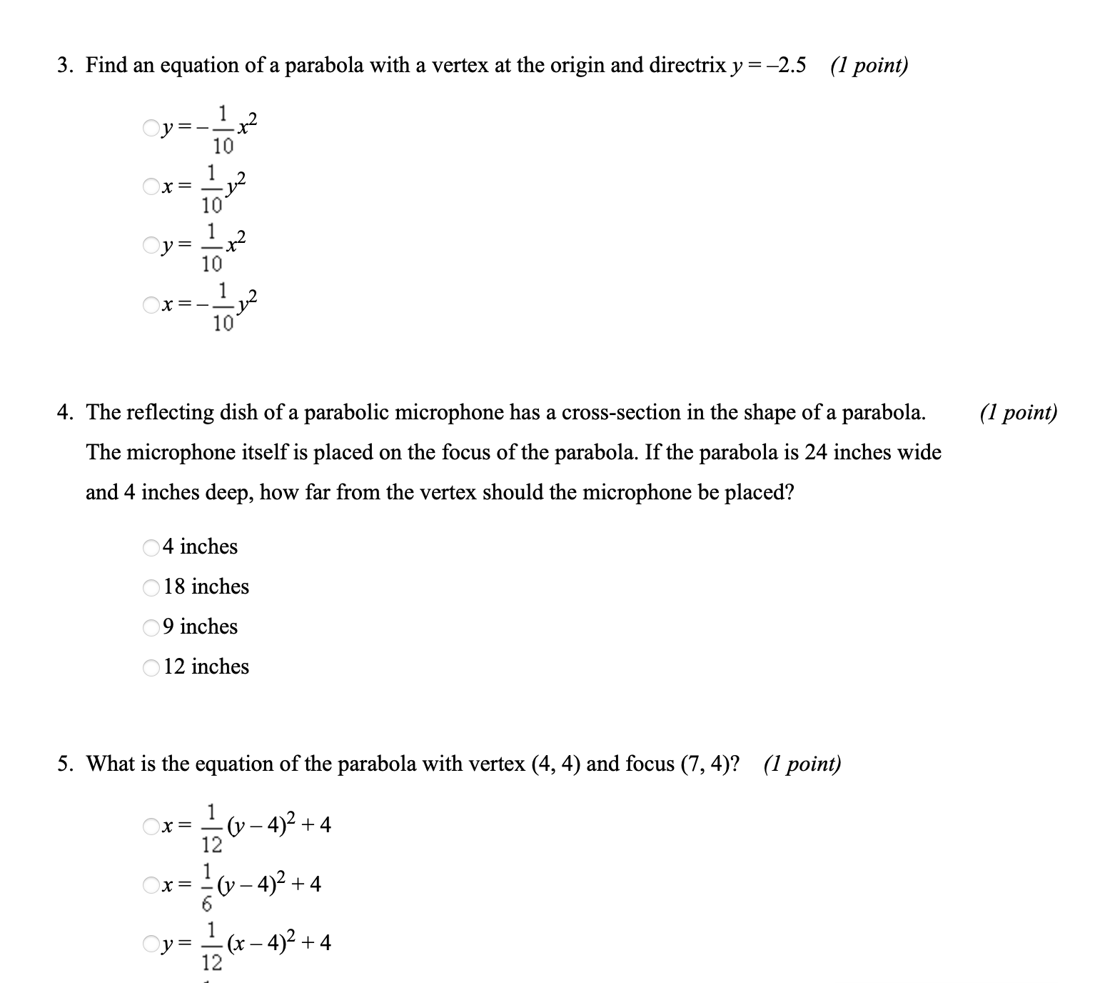 Please help ASAp 1- Identify the type of conic