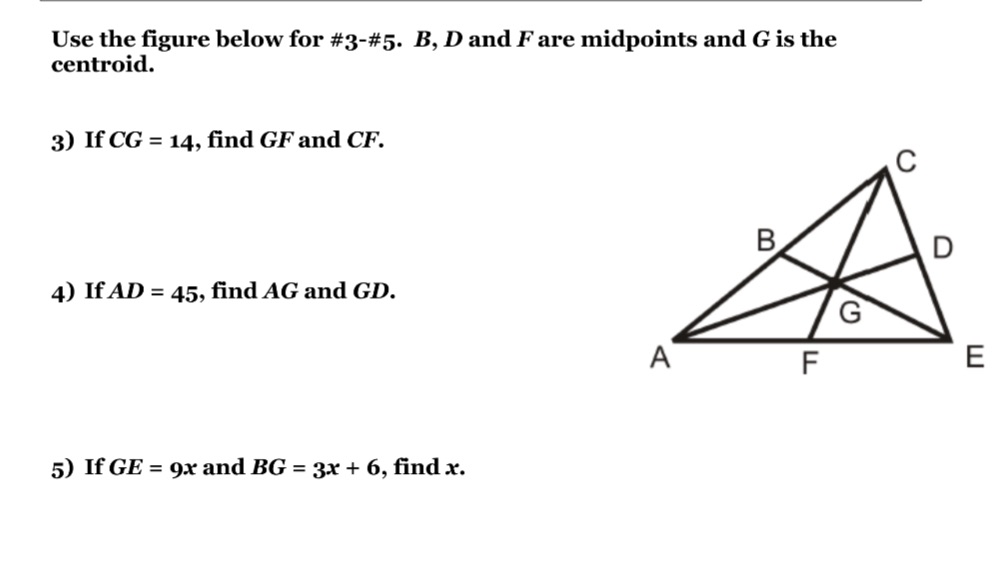 Use the figure below for #3-#5. B, D and Fare