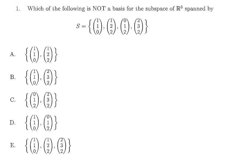 1. Which of the following is NOT a basis for the
