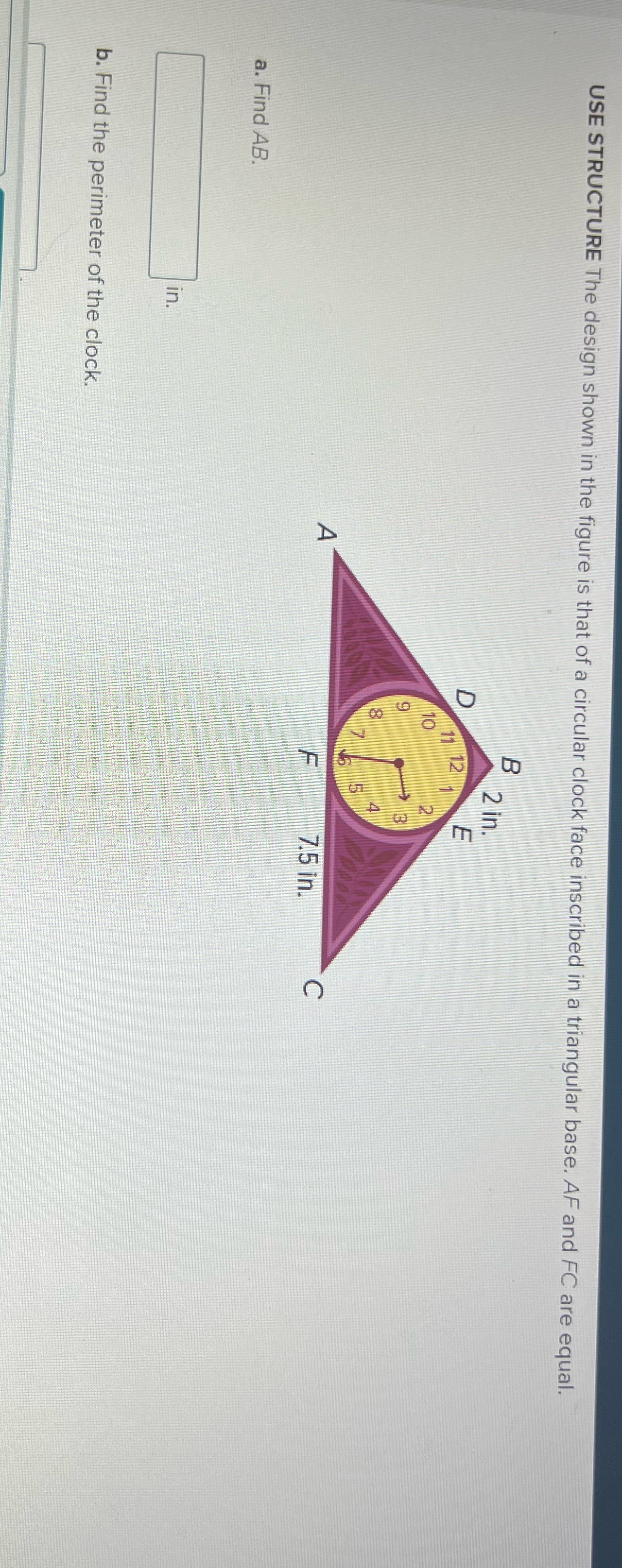 USE STRUCTURE The design shown in the figure is