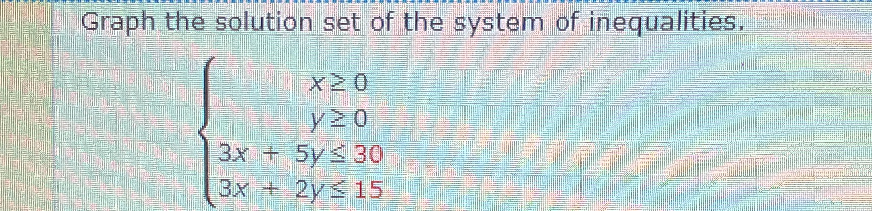 I already graphed the solution set. Please find