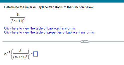 Determine the inverse Laplace transform of the