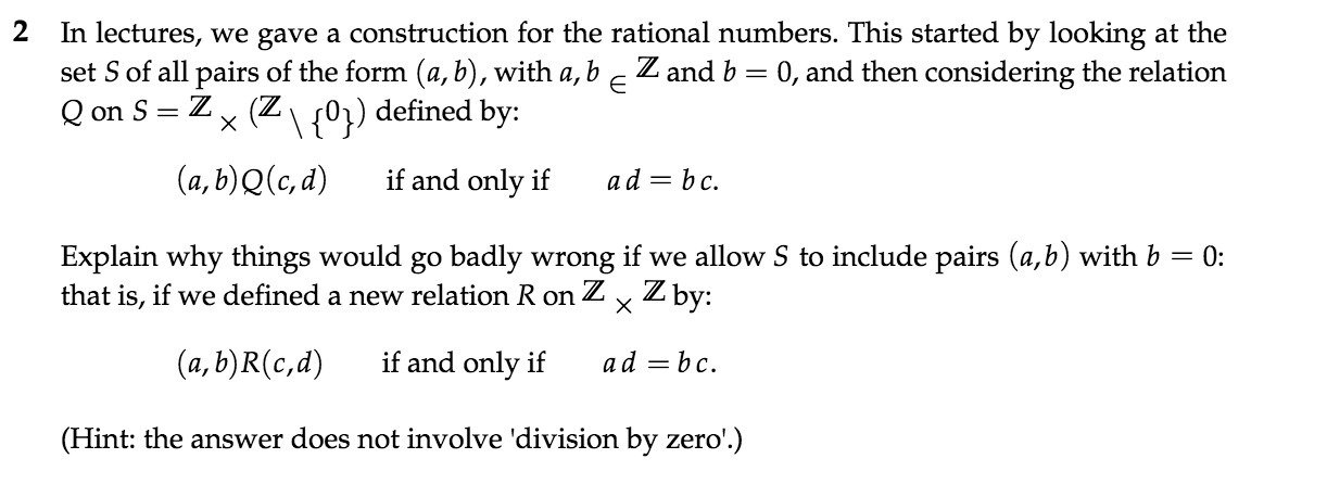 2 In lectures, we gave a construction for the