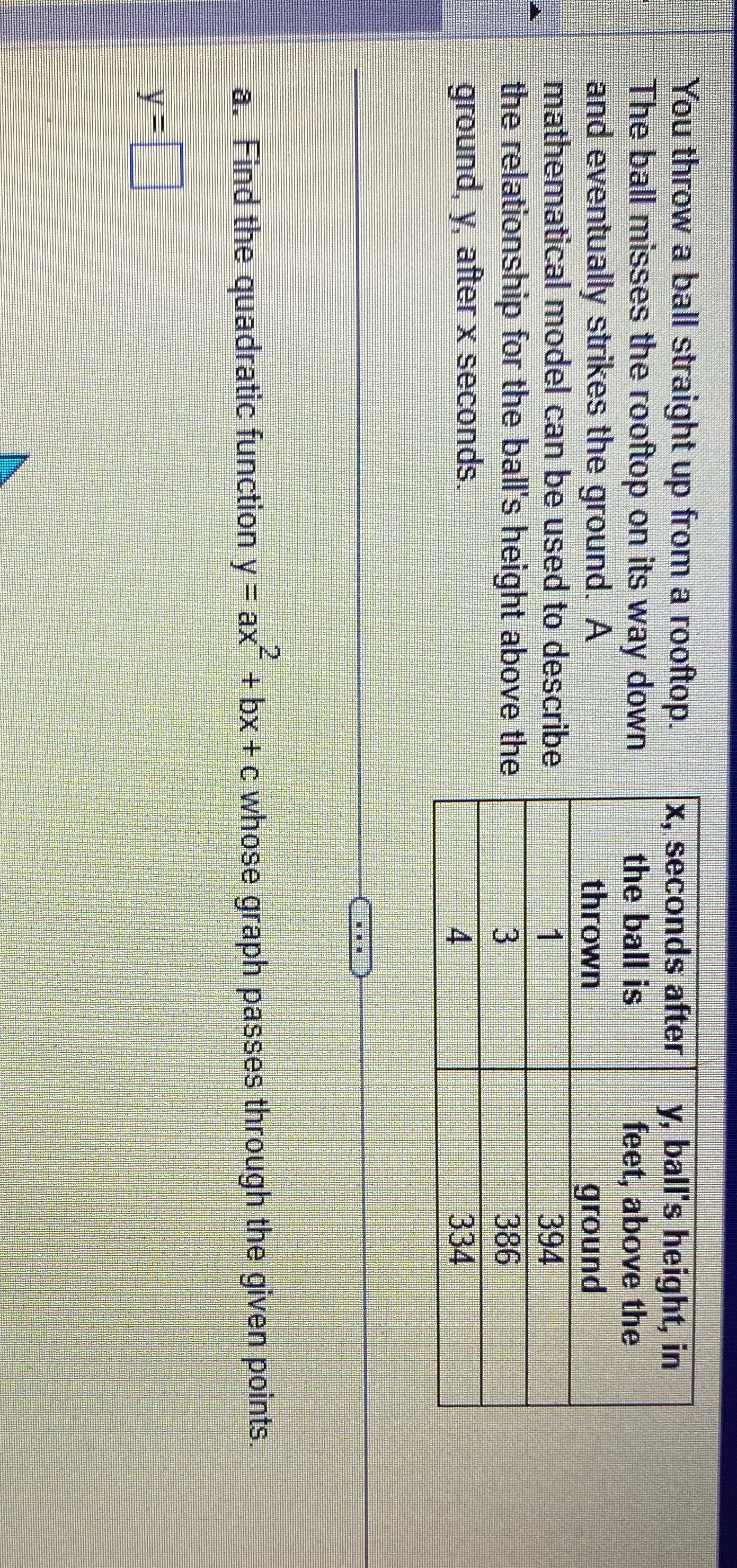 You throw a ball straight up from a rooftop x,