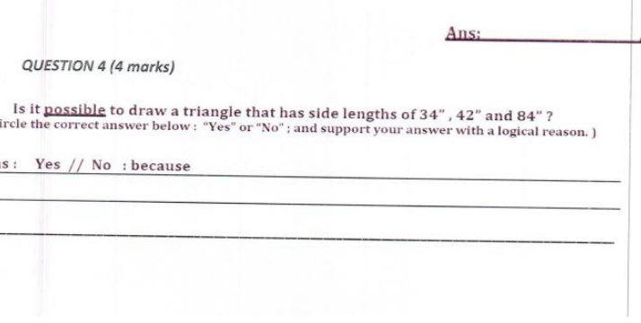 Ans: QUESTION 4 (4 marks) Is it possible to draw