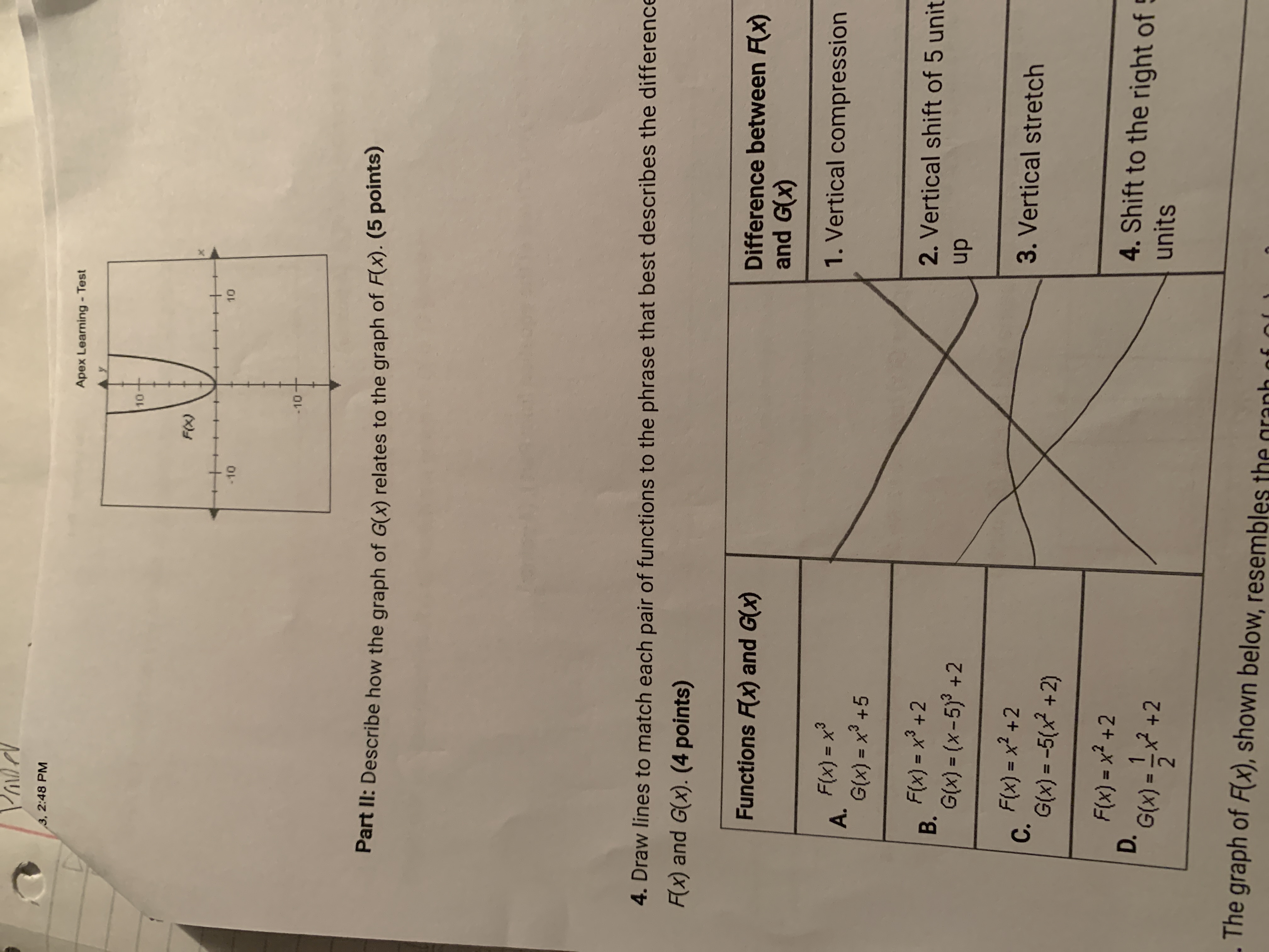 UNSSH 3/22/23, 2:48 PM Apex Learning - Test Step