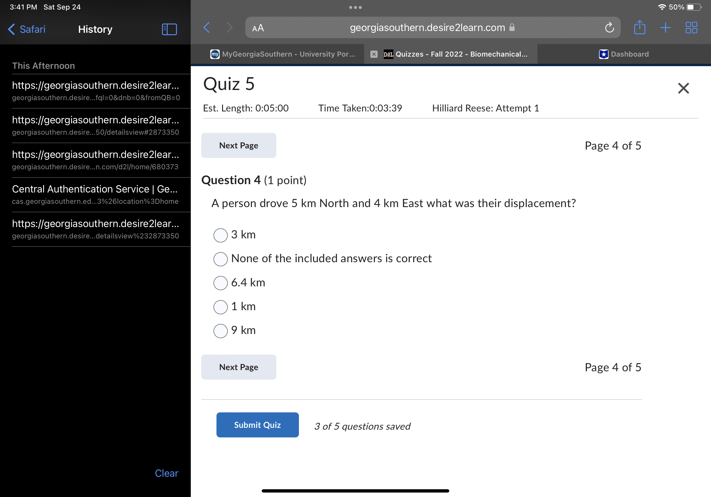 3:39 PM Sat Sep 24 . . . 50%