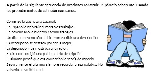 A partir de la siguiente secuencia de oraciones