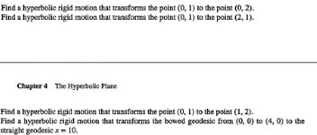 Find a hyperbolic rigid motion that transforms