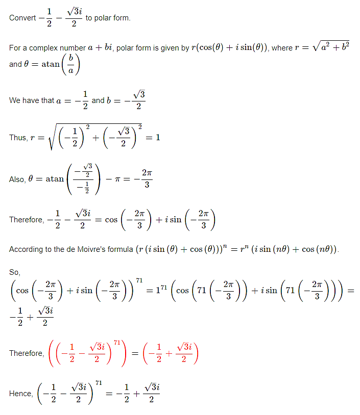 71 Express 13 in the form a + bi. Enter the