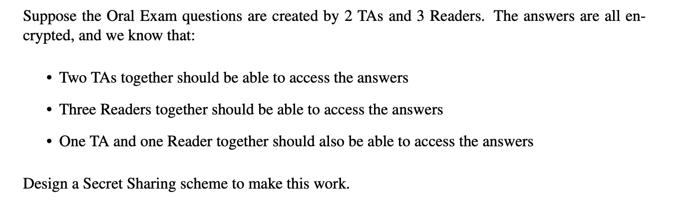 Suppose the Oral Exam questions are created by 2