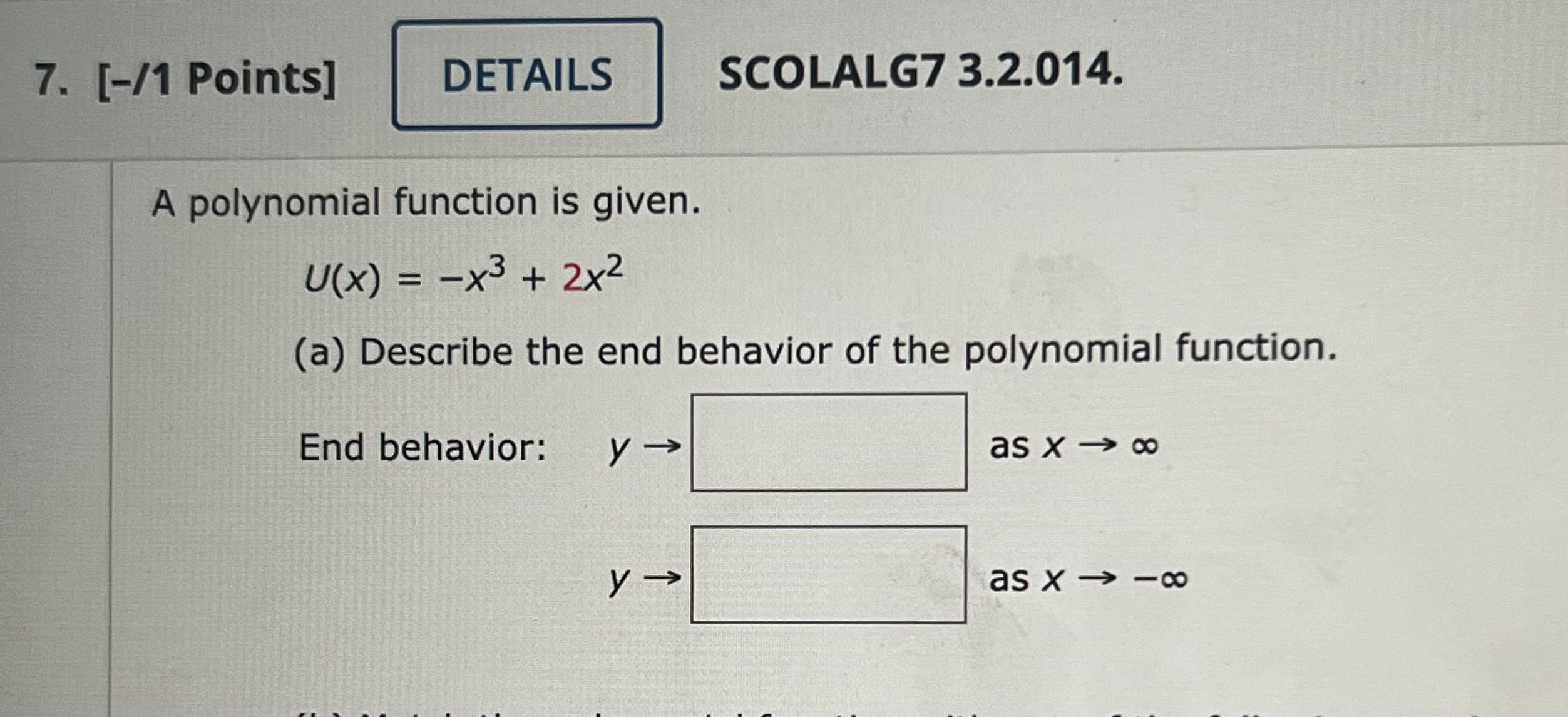13. [-/1 Points] DETAILS SCOLALG7 3.2.036.MI.